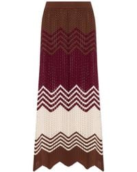 Akep - Long Skirt With Lurex Thread - Lyst