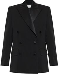 Balmain - Wool Blazer With Double Vent - Lyst
