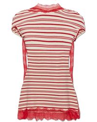 Christopher Esber - 'Stripe Jersey Lace Trimmed Tee' Dress - Lyst