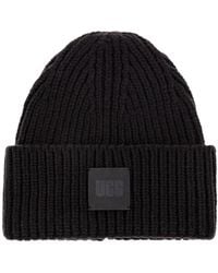 UGG - Beanie With Logo Patch - Lyst
