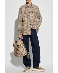 Burberry - Wool Shirt With Check Pattern - Lyst