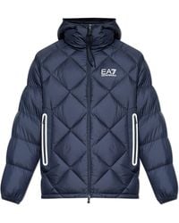 EA7 - Puffer Jacket With Logo - Lyst
