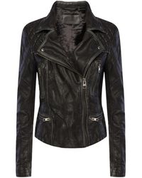 AllSaints 'cargo' Leather Jacket - Black