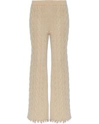 Akep - Wool Trousers With A Decorative Weave - Lyst