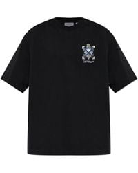 Off-White c/o Virgil Abloh - T-Shirt With A Colorful Print And Shimmering Sequins - Lyst