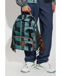 Versace - Backpack 'Lou' With 'Sunset Palms' Print - Lyst
