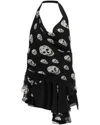 McQueen - Silk Top With Open Back - Lyst