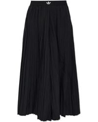 adidas Originals - Pleated Wide-Leg Trousers - Lyst