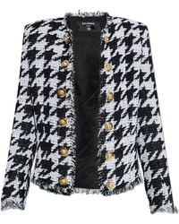 Balmain - Blazer With Houndstooth Pattern - Lyst