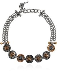 Versace - Brass Necklace - Lyst