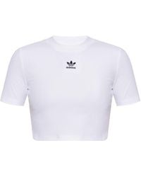 adidas Originals Cropped T-shirt With Logo - White