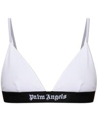 Palm Angels - Cotton Bra With Logo - Lyst