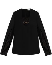 Tory Burch - Long Sleeve Top With Slit - Lyst
