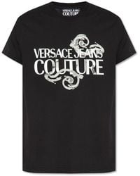 Versace - Logo Watercolor T-Shirt - Lyst