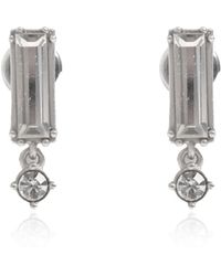 Jil Sander - Earrings With A Shimmering Crystal - Lyst