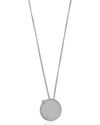 MM6 by Maison Margiela - Necklace With A Pendant Featuring An Engraved Logo - Lyst