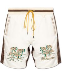 Rhude - Satin Shorts With Logo, ' - Lyst