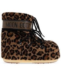 Moon Boot - Snow Boots 'Mb Icon Low Fleece Leopard' - Lyst