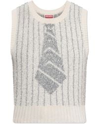 KENZO - Vest With Lurex Thread - Lyst