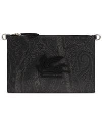 Etro - Shoulder Bag With Logo-Shaped Patch - Lyst