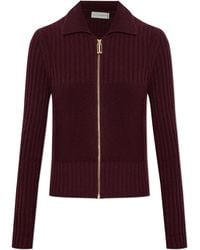 Victoria Beckham - Cardigan With Collar - Lyst