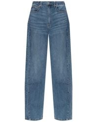 Alexander Wang - Jeans With Embossed Logo On The Legs - Lyst