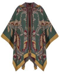 Etro - Wool Poncho - Lyst