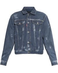 DSquared² - Vintage-Effect Denim Jacket - Lyst