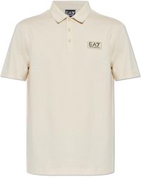 EA7 - Polo Shirt With Logo Patch - Lyst