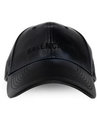 Balenciaga - Leather Cap With Visor - Lyst