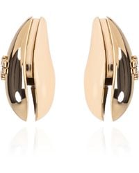Tory Burch - Earrings With A Raised Logo - Lyst