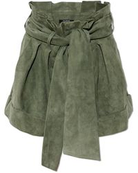 Balmain - Suede Shorts With A Belt - Lyst