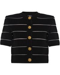Balmain - Short-Sleeve Cardigan - Lyst