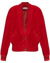 Versace - Suede Jacket - Lyst