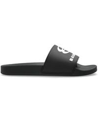 Balenciaga - Rubber Slides With Logo - Lyst
