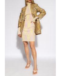 Burberry - Dress With A Stand-Up Collar - Lyst