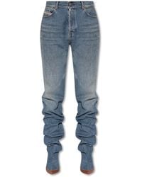 DIESEL Jeans With Stiletto Boots - Blue