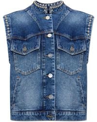AllSaints - Denim Vest 'Mav' - Lyst