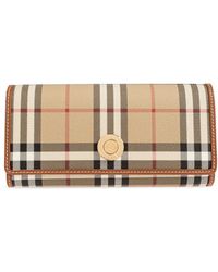 Burberry - Checkered Pattern Wallet - Lyst