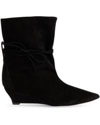 Odissi - Suede Wedge Ankle Boots - Lyst