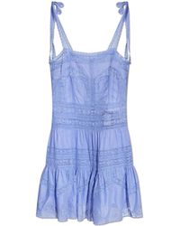 Zimmermann - Dress With Lace Inserts, - Lyst