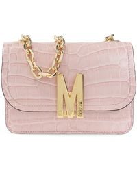 Moschino Shoulder Bag With Logo - Pink