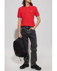 DIESEL - Polo Shirt With Striped Trims - Lyst