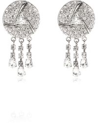 Alessandra Rich - Clip-On Earrings With Crystals - Lyst