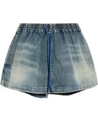 Balenciaga - Short Denim Skirt - Lyst