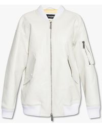 DSquared² - Leather Bomber Jacket - Lyst