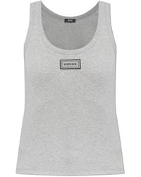 Versace - Fitted Spaghetti Strap Top - Lyst