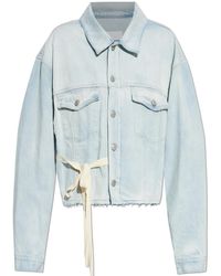 MM6 by Maison Margiela - Denim Jacket With Raw Edge Finish - Lyst