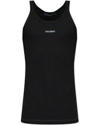 Dolce & Gabbana - Ribbed Sleeveless Top - Lyst