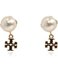 Tory Burch - Earrings With Glass Pearl - Lyst